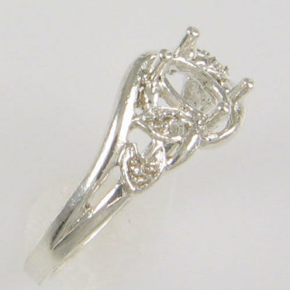Pre-notched 6X4 Oval Solitaire Ring .925 Sterling Silver SIZES 5-9